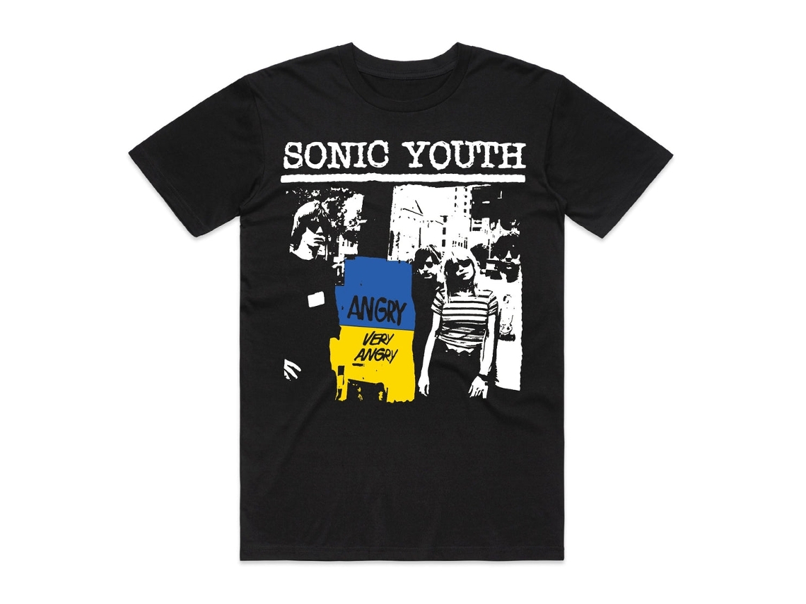 Camiseta Sonic Youth Angry For Ukraine ROCKINSTONE Unissex Adulto Mais Vendida Tamanho: G