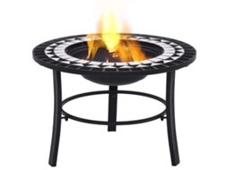 Maison Exclusive - Braseira Em Mosaico 68 Cm Cerâmica Preto E Branco
