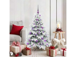 Vidaxl Árvore De Natal Artificial Com 150 Leds Branco 120 Cm Pe E Pvc