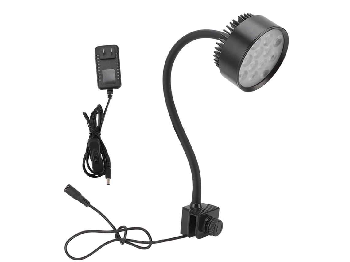 2026 luz de Acuario Clip on de Alumínio 12w 12 Led 3 Cores com Pescoço de Cisne para Aquários