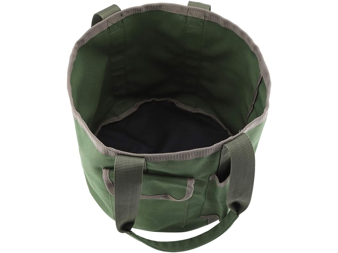 Bolsa Para Ferramentas De Jardim Aunmas, Bolsa De Lona Impermeável Para Balde, 30x 29cm, Dobrável, Leve, Com 2 Bolsos