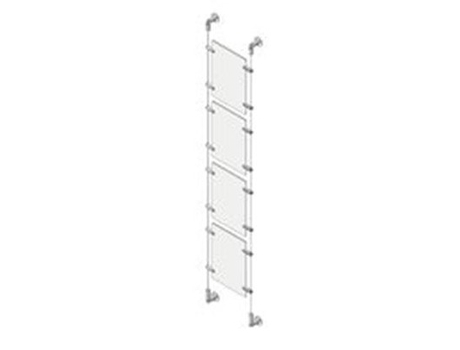 Sc41a4v A4 Suporte de apresentação Aço inoxidável, transparente Tecnostyl