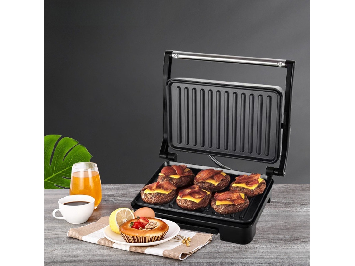 Máquina de Bife e Panini SFUSHOS Desayuno Churrasco Salsicha Hambúrguer Pão Sanduíche Tomada Europeia