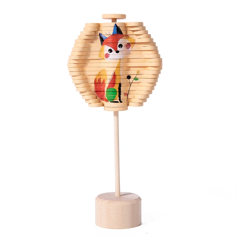 Boneca Pirulito Giratória De Madeira, Brinquedo Interativo Portátil Montessori Para Educação Infantil.