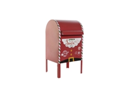 Adorno Natalício DKD HOME DECOR Amarelo Branco Preto Vermelho Caixa de correio 28,5 x 26,5 x 52 cm