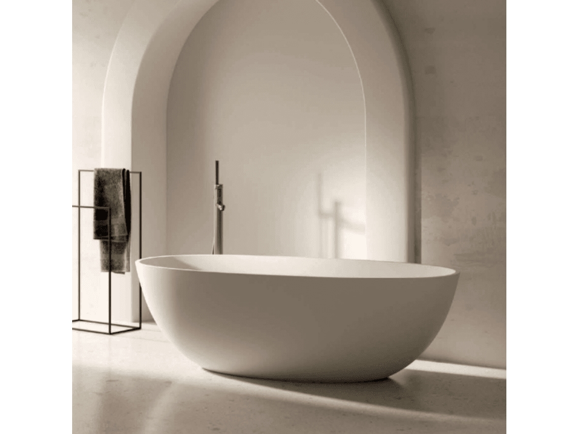 Banheira Moderna Solid Surface Veloura 160 Cm STANO
