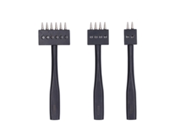 Kit 3 Ferramentas De Perfuração Com Pontas De 6 Mm De Alta Resistência, Profissionais E Rápidas, Para Artesanato Em Couro Em Diversos Tamanhos