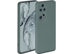 Capa Bordas Elevadas Camada Petrol para Huawei P50 Pro HONGWE. Silicone Textura Macia Preto