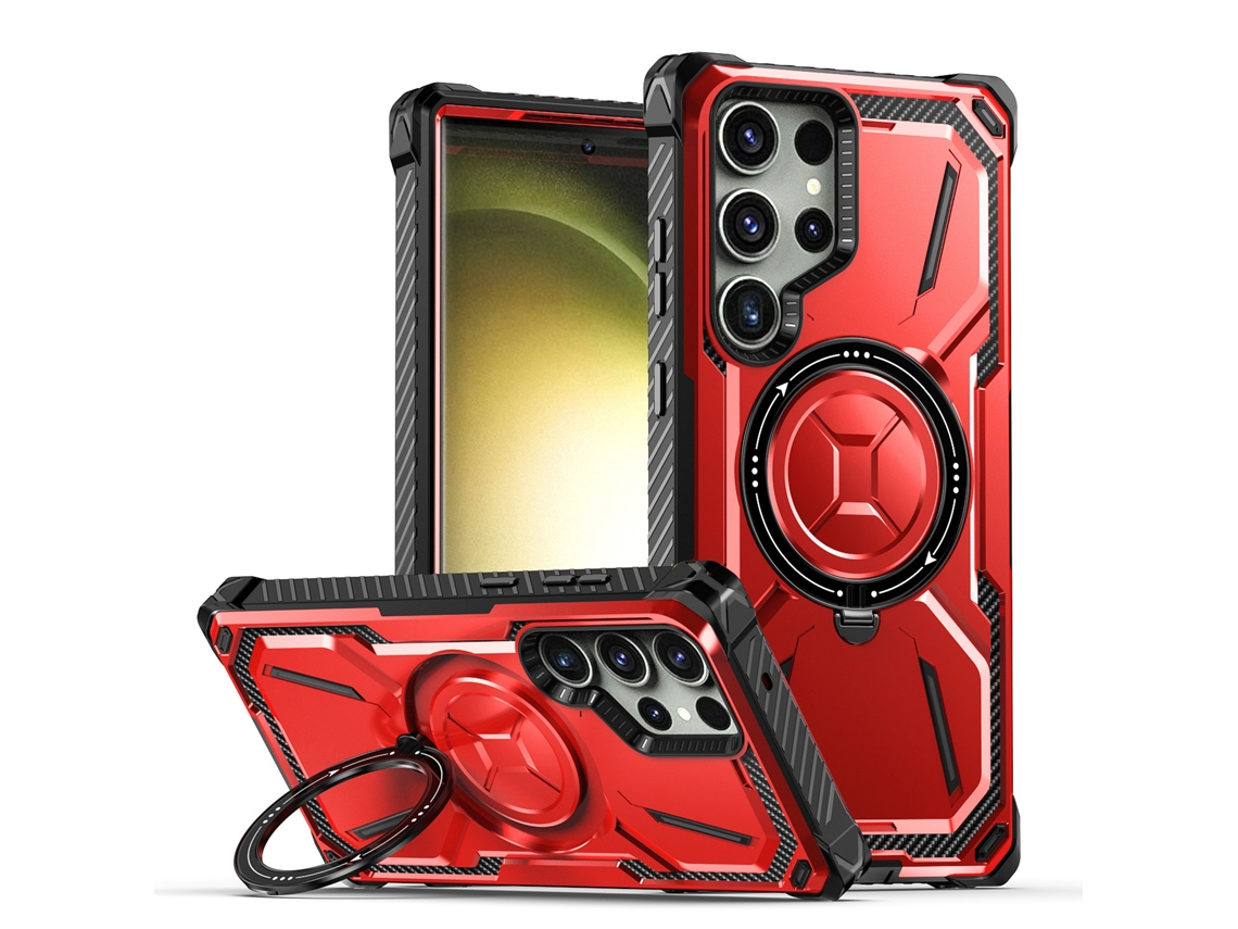 Suporte Magnético Compatível Com Capas De Celulares Samsung.vermelho-s25