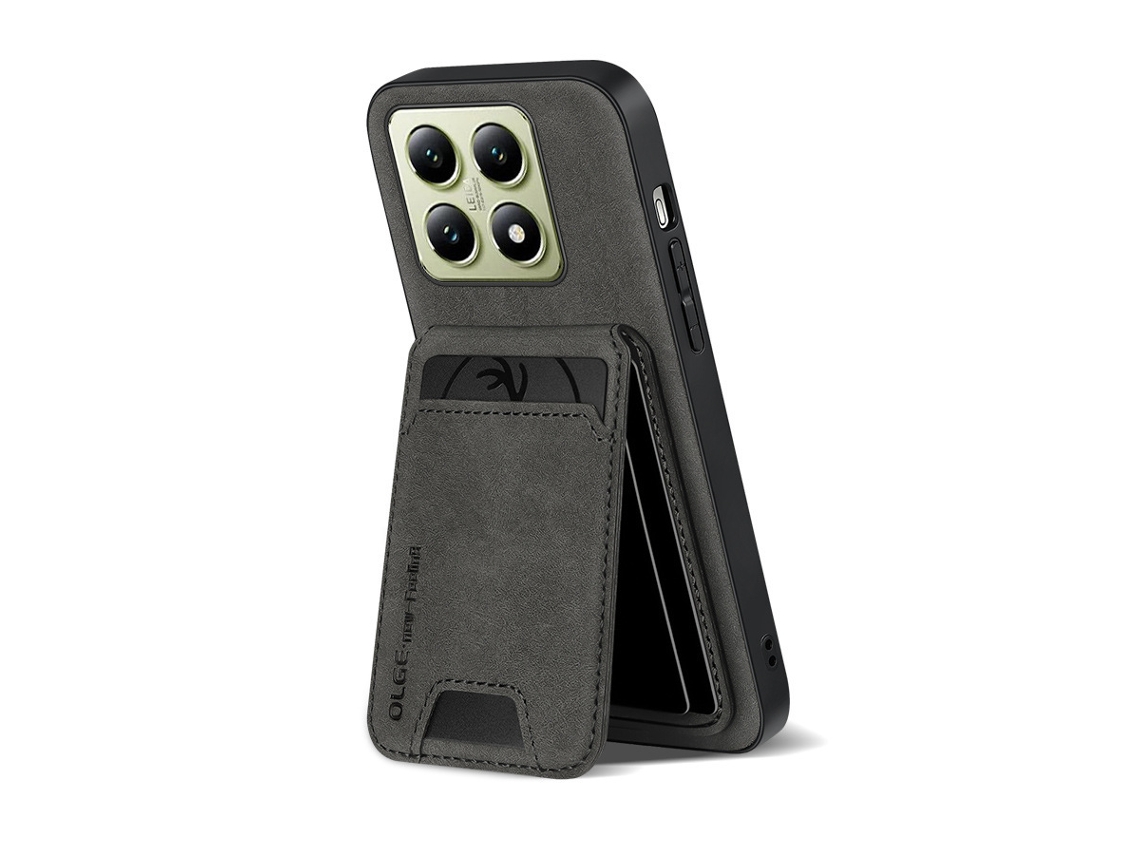 Capa Para Celular Lambbag Com Suporte Para Cartões E Proteção Contra Quedaspreto Grafite - Redmi K60