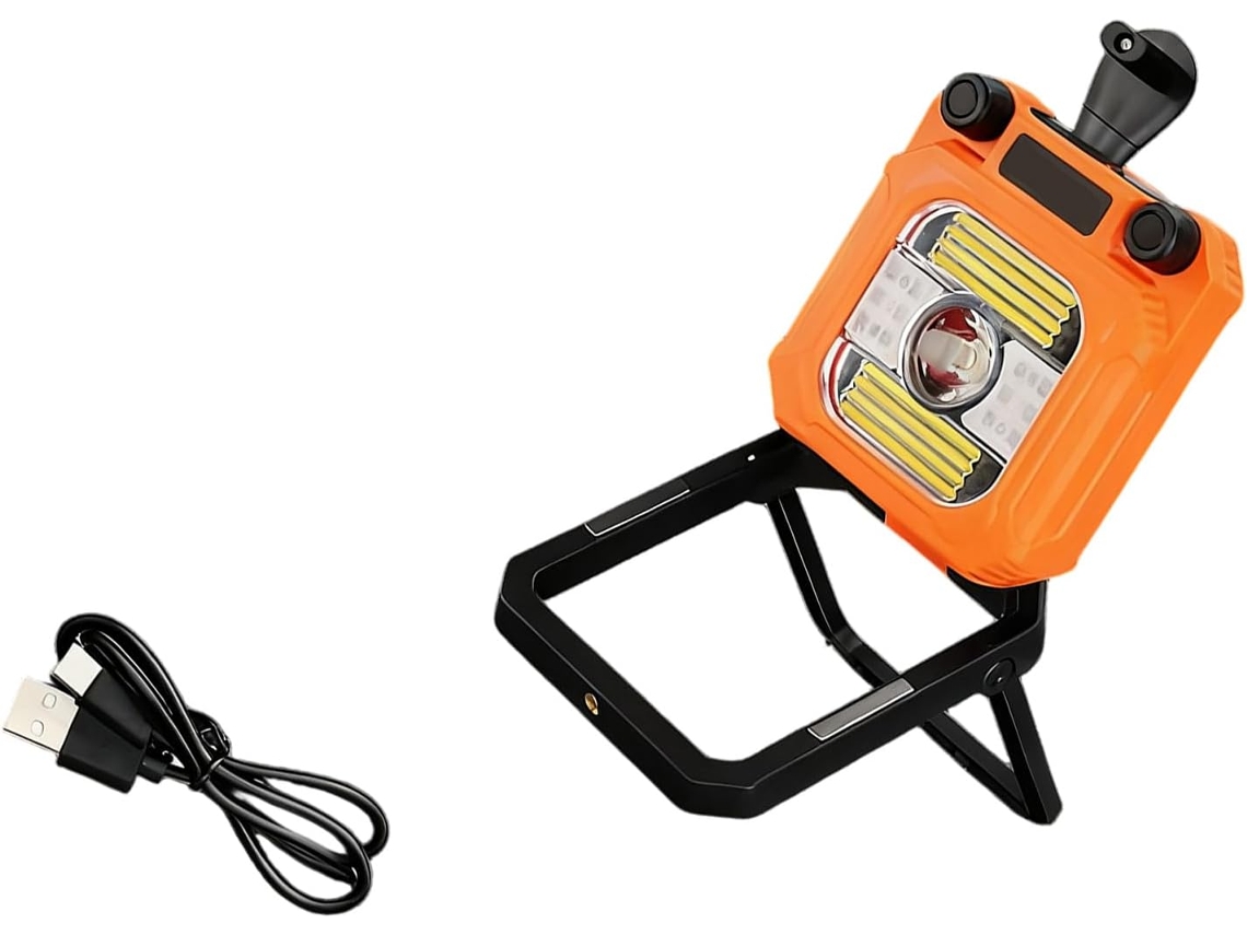 Lampe D'extérieur Recarregável, Charge À Manivelle e Maleável 180°, Étanche La Pluie Pour Le SFUSHOS