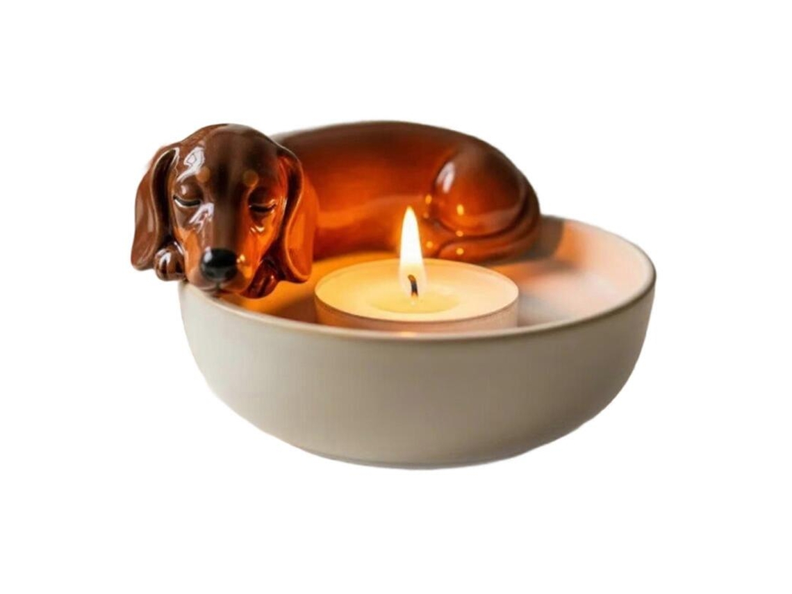 Enfeite Decorativo, Formato De Cachorro, Em Resina, Para Casa, Mesa, Festas E Composição De Ambientes Sazonais