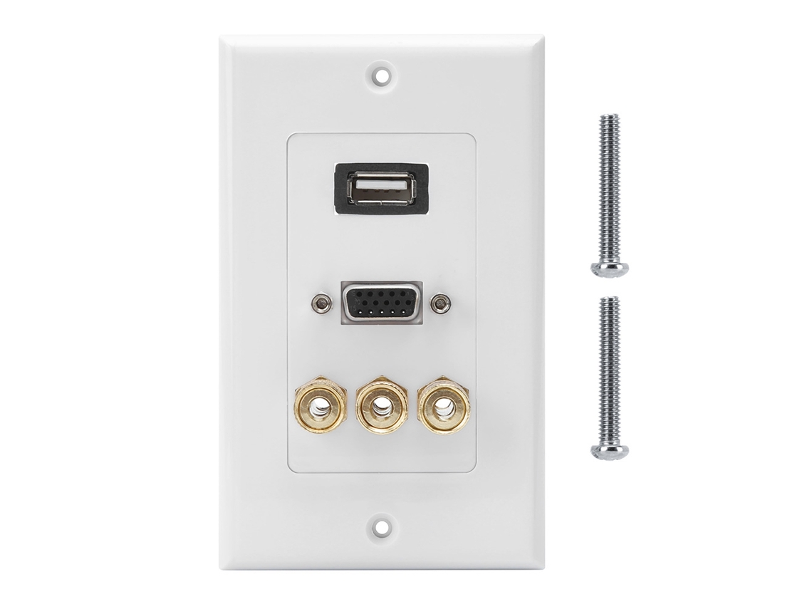 Laxiscreed Painel De Informações Com Usb 2.0, Vga E Conectores Banana Para Montagem Na Parede