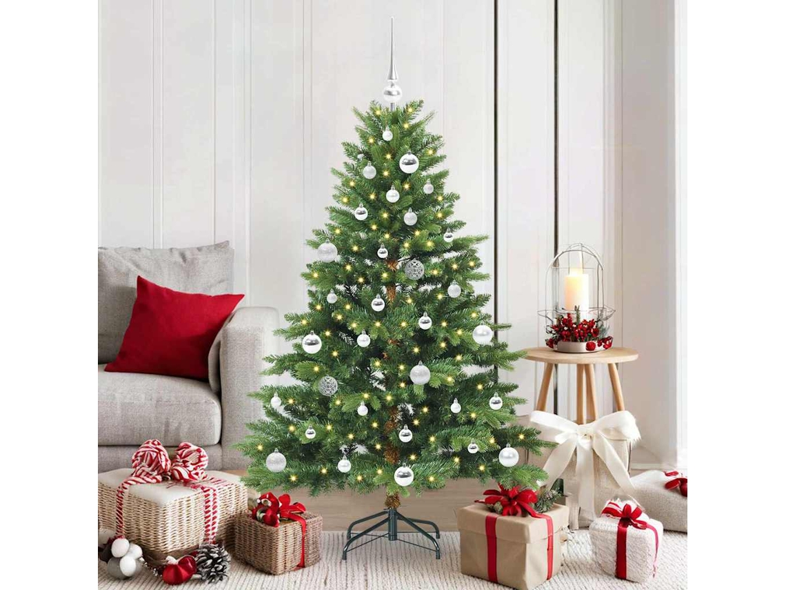 Vidaxl Árvore De Natal Artificial Com 150 Leds Verde 150 Cm Pe E Pvc
