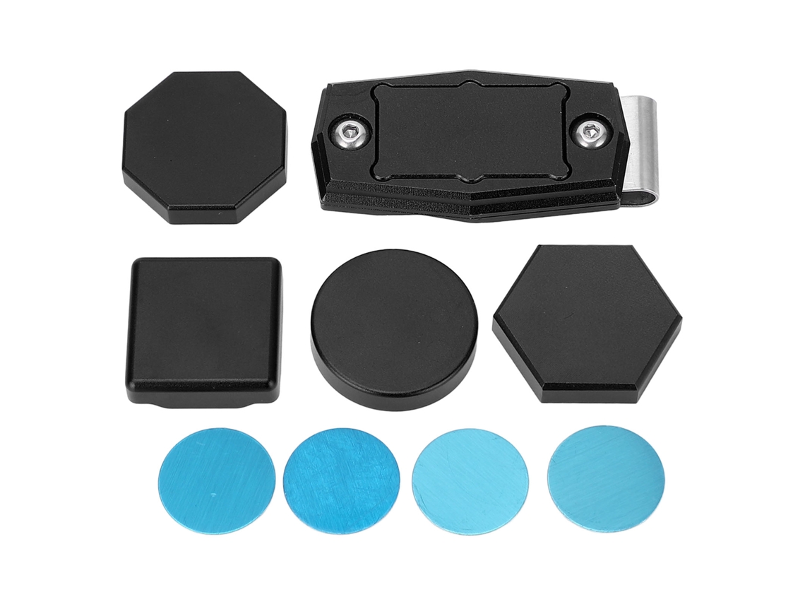 Kklv-caja De Tiza De Billar Magnética De Aluminio Con Clip Hexagonal Octagonal Circular Cuadrada Para Pool Negro