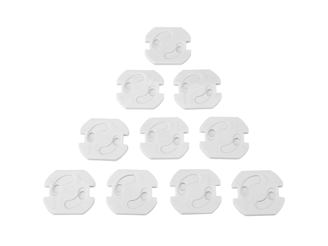 Primerox 10 Protetores de Tomada Giratórios Anti Choque Elétrico para Bebê Segurança Abs