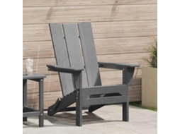 Vidaxl Cadeira Adirondack Dobrável Cinzento-claro 80,5 X 74,5 X 92 Cm