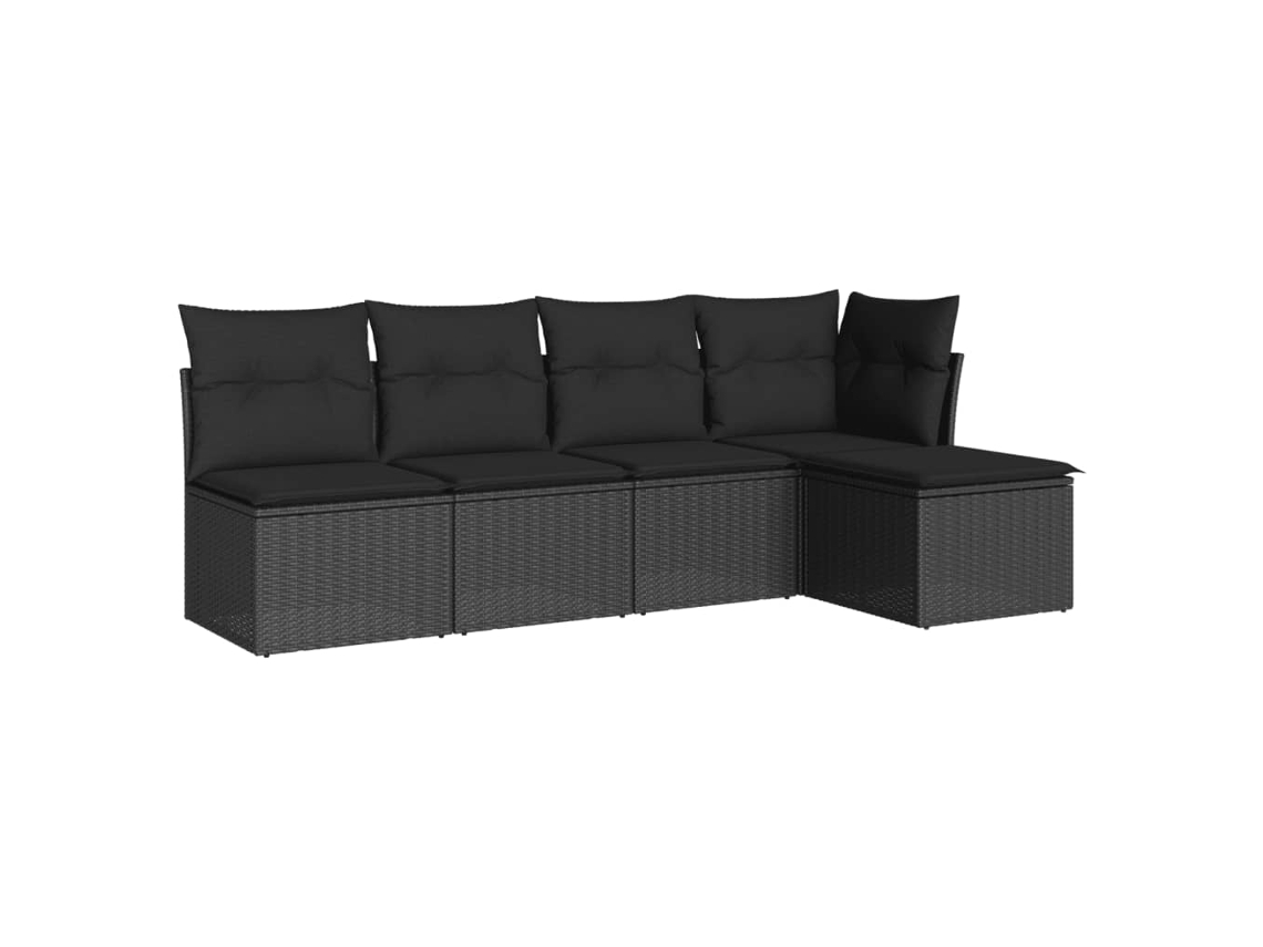 Garden Sofa Set, Garden Sofa Sets Vidaxl Preto Rattan / Vime (n/a)