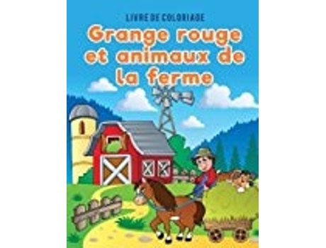 Livro Livre De Coloriage Grange Rouge Et Animaux De La Ferme De Coloring Pages For Kids (inglês)