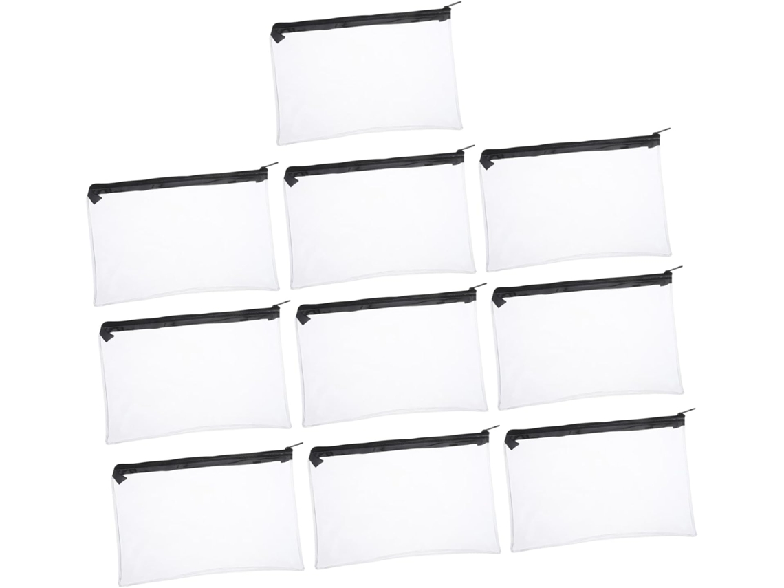 Conjunto De 10 Estojos Transparentes De Pvc Para Lápis, Ideais Para Estudantes, Para Provas, Organização De Lápis E Brinquedos.