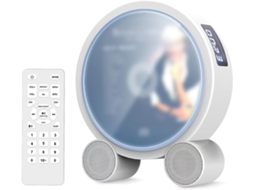 Leitor Cd Portátil Bluetooth, Conectividade Sem Fio, Compacto, 26 X 22 11 Cm, Acabamento Em Madeira