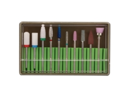 Conjunto de 10 Brocas para Unhas, Ferramenta de Polimento, Acessório para Manicure e Pedicure BH-06