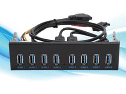 Hub Usb 3.0 De 19 Pinos Com 8 Portas Para Painel Frontal Pc. Conector