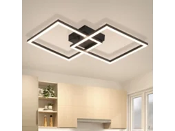 Luminária De Teto Led Nettlife Para Quarto - Luminária Preta Para Sala De Estar, Luminária Branca Neutra Para Cozinha 4000k, E Ajustável