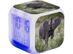 Despertador Digital Com Visor De Temperatura, Luz Noturna Led Grande, 7 Cores, Função Soneca, Relógio De Cabeceira Para