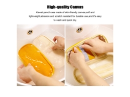 Estojo de Lápis Estético Expandível Grande Capacidade Kawaii Bonito para Meninas Meninos Escola com Zíper