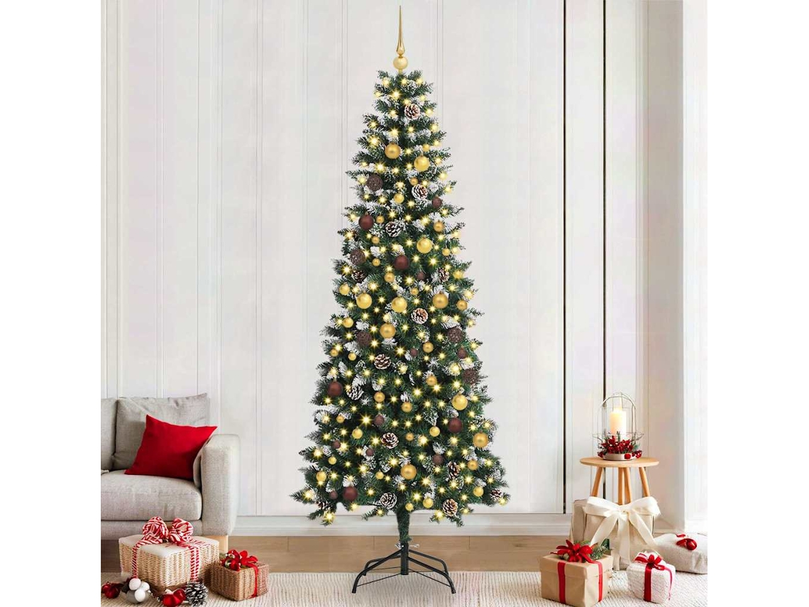 Vidaxl Árvore De Natal Artificial Verde 240 Cm Pvc, Plástico E Aço