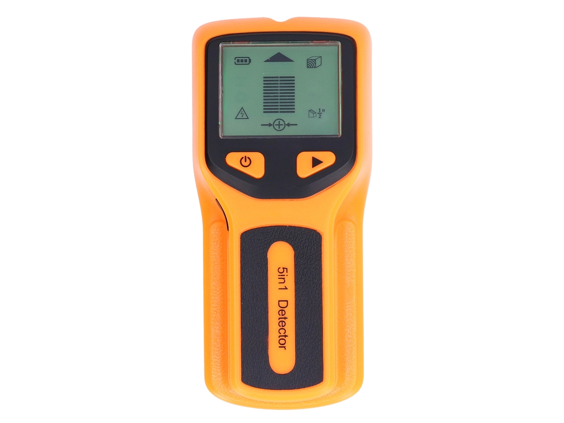 Scanner de parede multifuncional 5 em 1 com visor LCD, localizador de vigas de metal HW430 amarelo