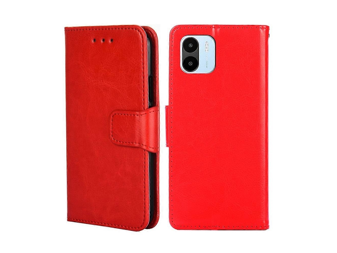 Capa De Celular Xiaomi Redmi A1 Em Couro Com Textura De Cristal