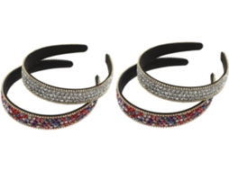 Conjunto De 4 Tiaras Deslumbrantes Com Strass Para Mulheres - Acessórios De Cabelo Elegantes