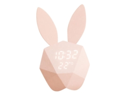 2026-reloj Despertador Conejo Rosa Mini Reloj Digital Con Modo Reposo Luz Amanecer Temperatur