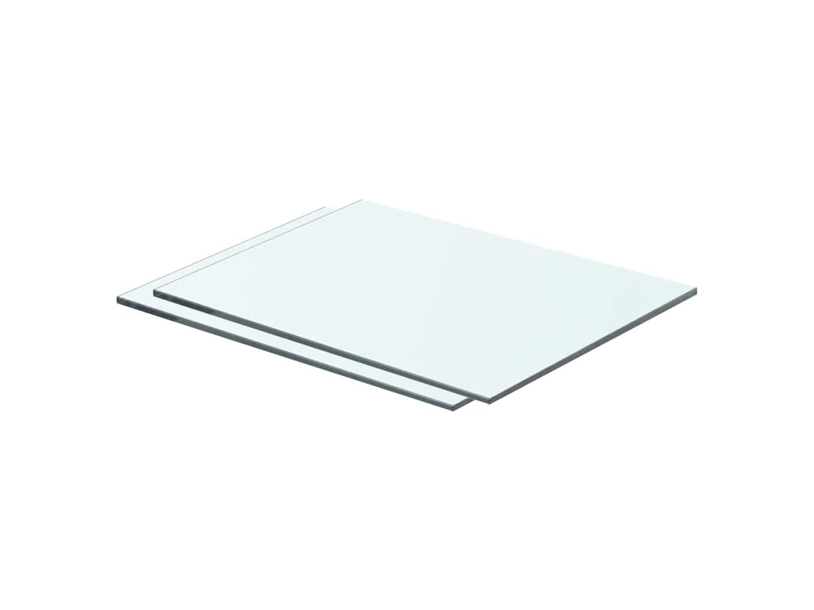 Vidaxl Prateleiras 2 Pcs 40x25 Cm Vidro Transparente