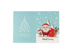 Cartão de Natal Diy com Strass e Boneco de Neve Hk005