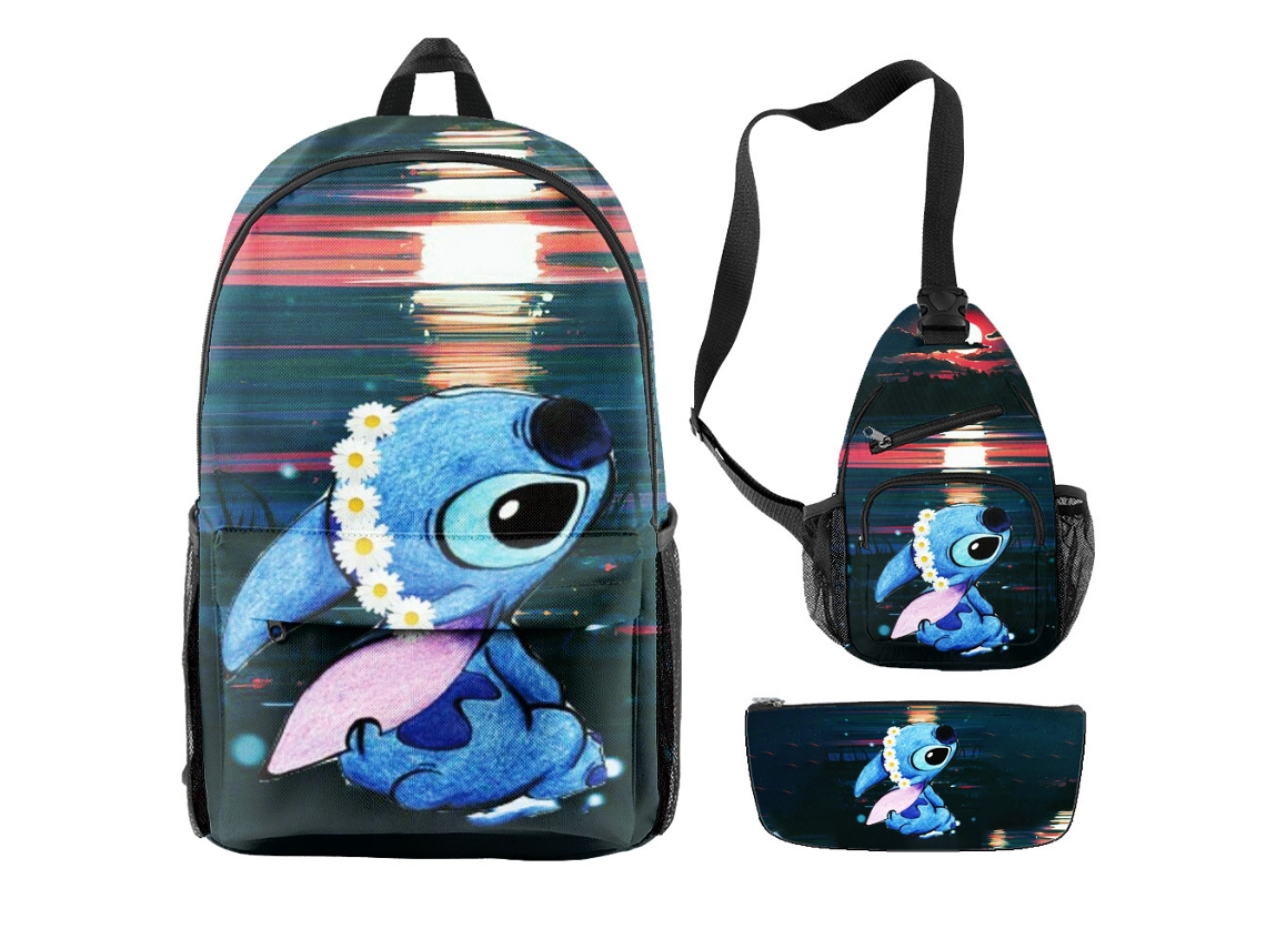 Stitch Mochila KOHREE de Três Peças Do Aluno