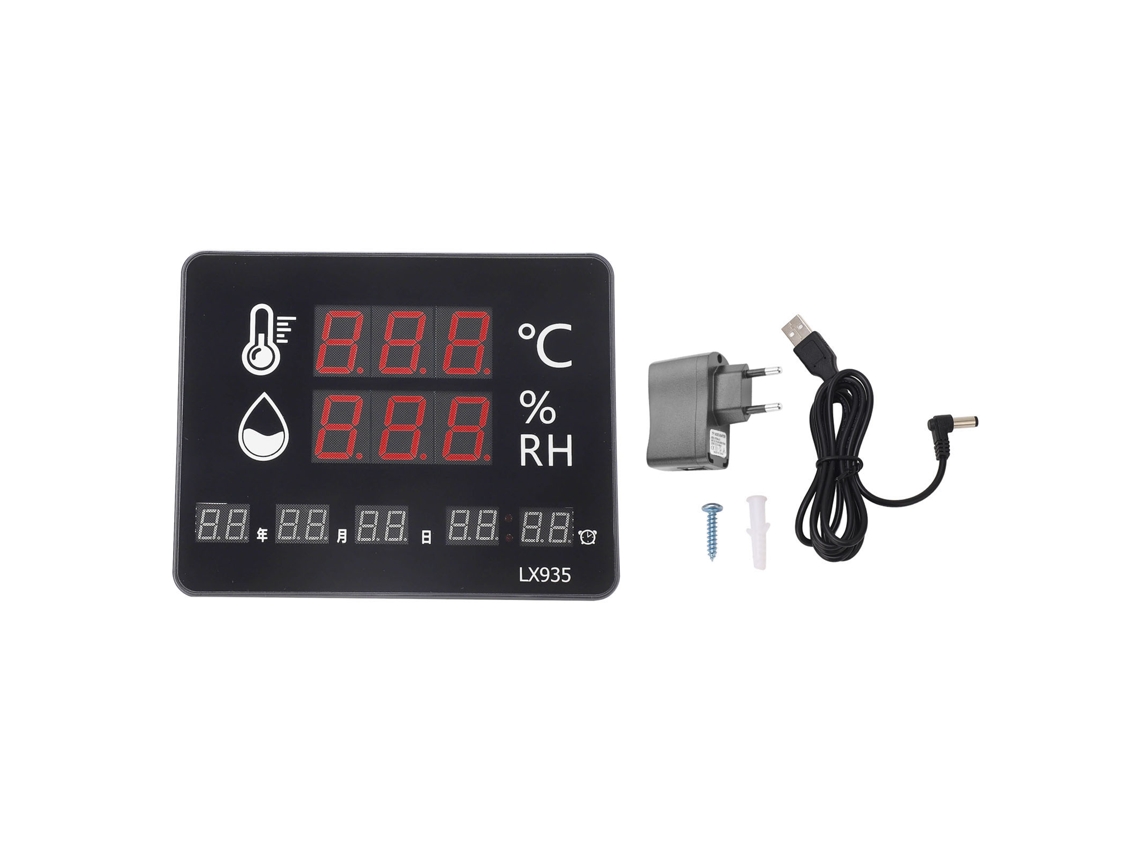 Thermômetro Higrometro Alta Precisão Alarme Plug Eu 100-240v