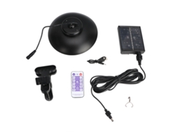 Lâmpada Solar Guarda Sol Ip65 Painéis Silício Controle Remoto