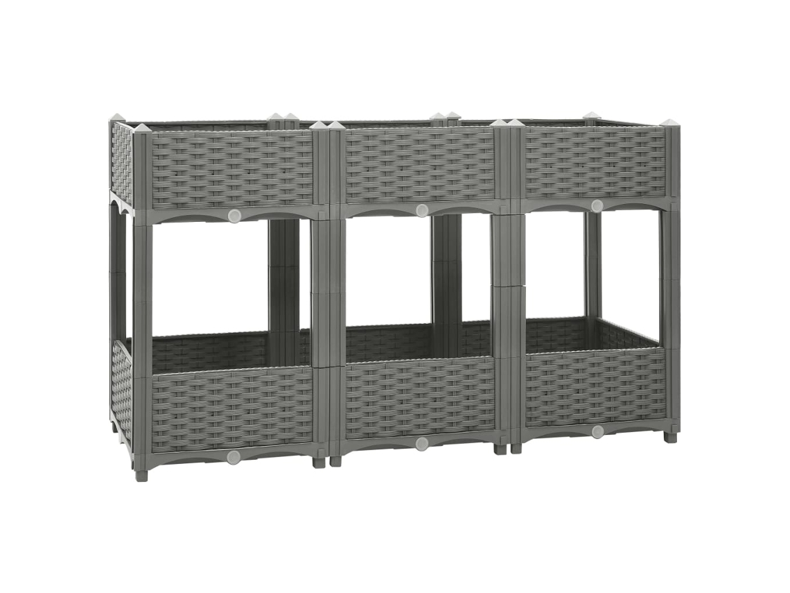 Raised Bed, Raised Beds Vidaxl Cinzeto Polipropileno (120 X 40 X 71 Cm)