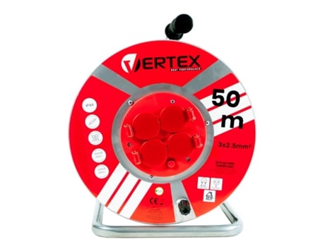 Cabo alongador Vertex PB50METAL Preto Prata 50 m
