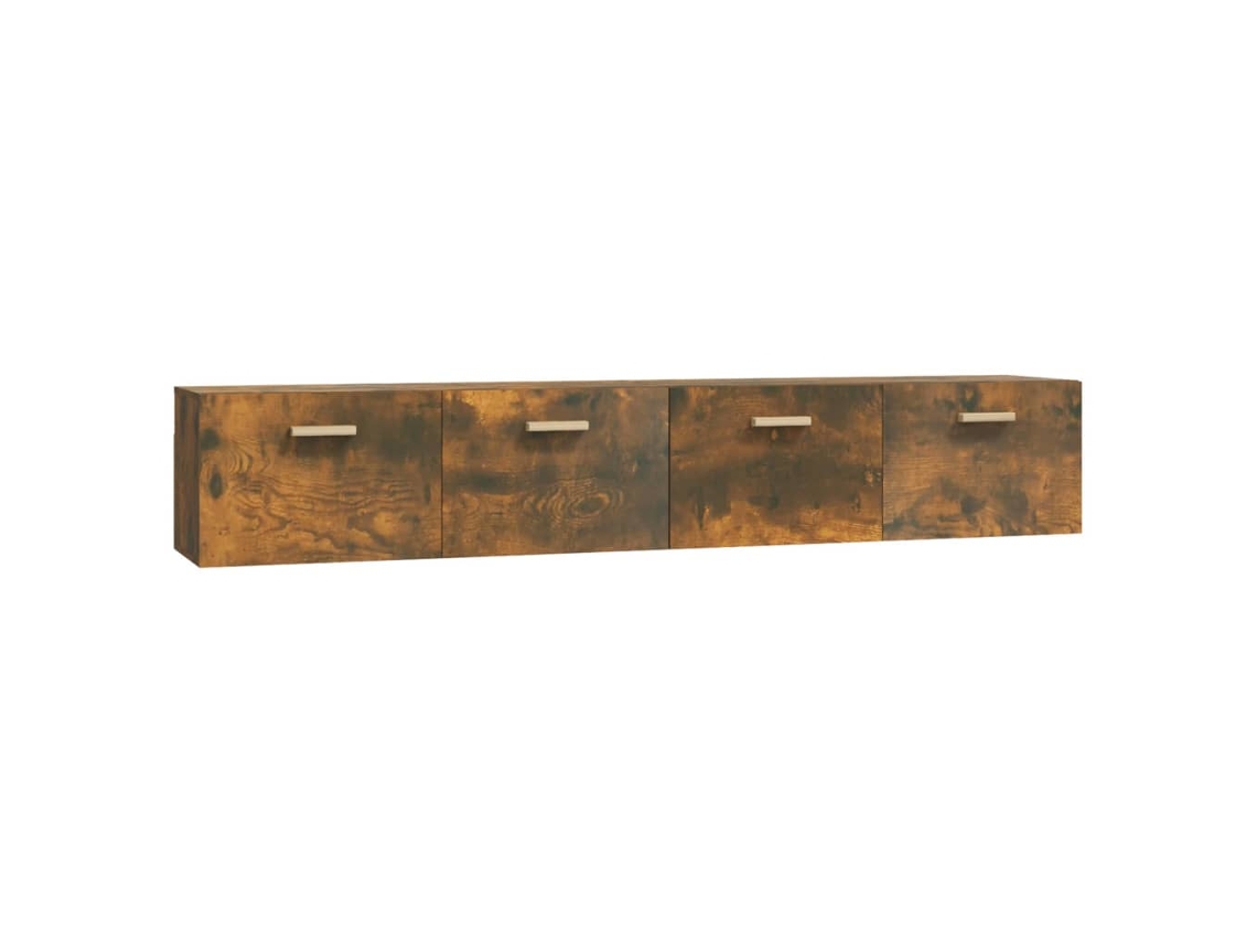 Conjunto 2 Armário de parede VIDAXL Marrom Madeira processada (100x36.5x35 cm )
