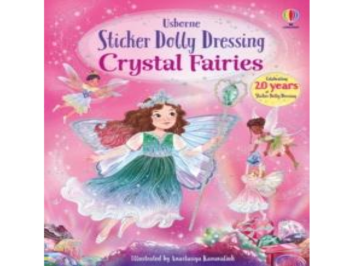 Livro Sticker Dolly Dressing Crystal Fairies de Fiona Watt (Inglês)