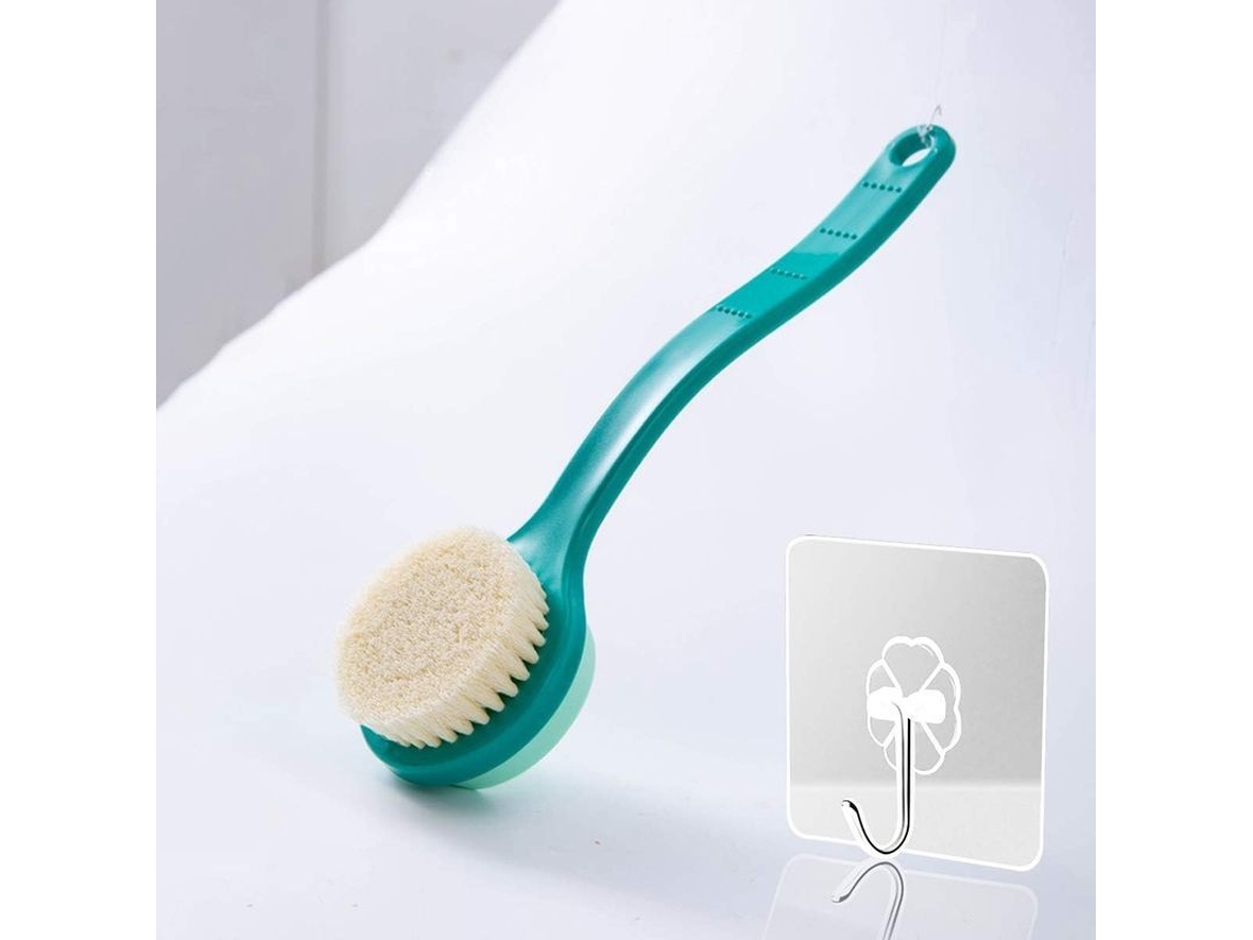 Escobilla De Baño Con Mango Largo Para Espalda Y Ducha, Eliminadora De Piel Muerta Y Exfoliante Corporal