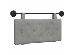 Vidaxl Cabeceira Suspensa Cinzento-claro 90 X 55 X 5 Cm Veludo