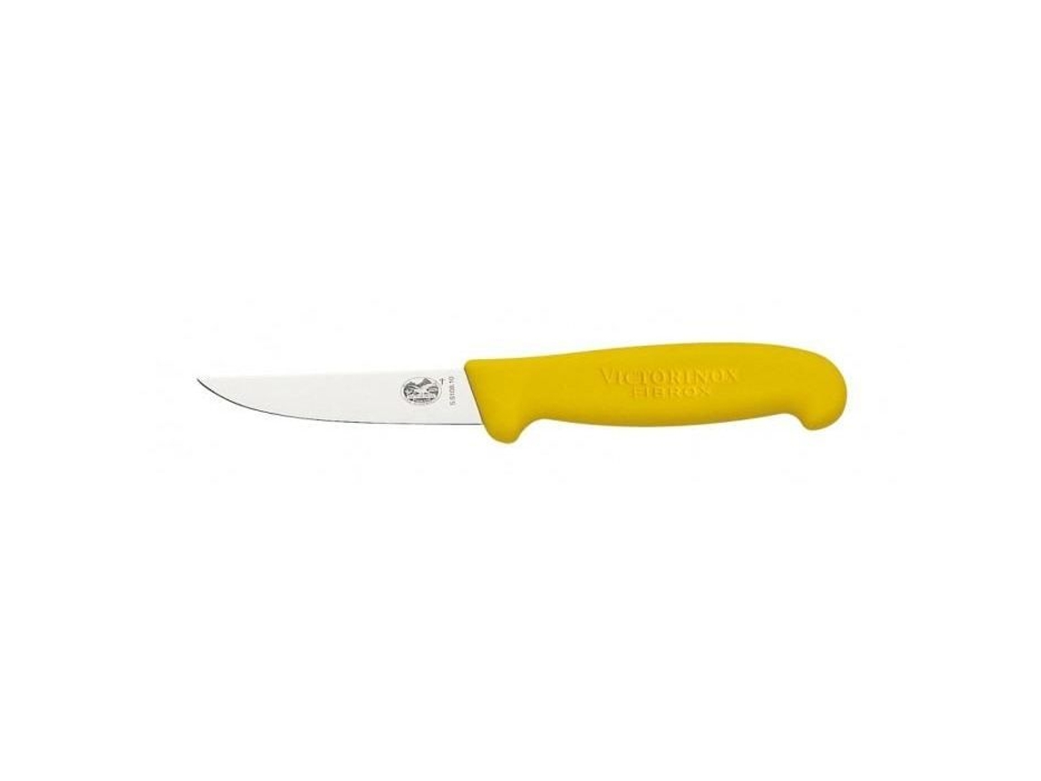 Faca para Cozinha De Sangrar - Victorinox - 10 Cm - Cabo Fibrox Amarelo - Lâmina Inox - Profissional