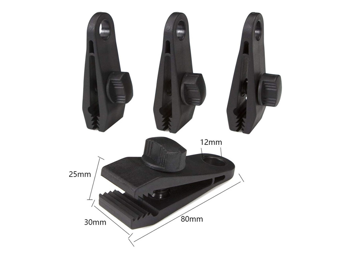 Clips para Lona Pesados com Cordas Bungee 30pcs