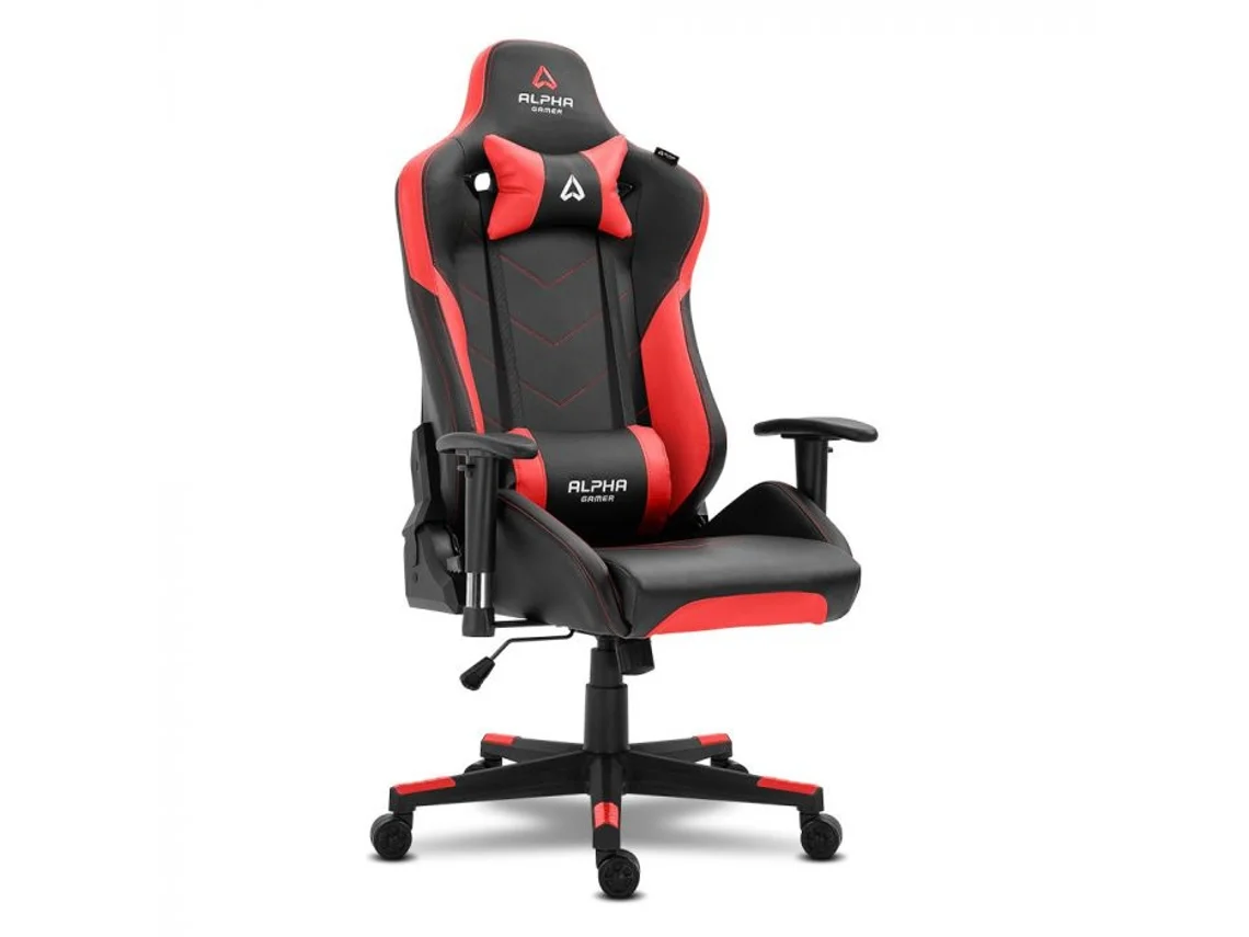 Cadeira Gaming ALPHA GAMER Zeta (Até 121 kg - Classe 4 - Preto e Vermelho)