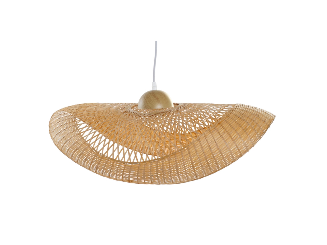Luminária de Teto Pamela em Bambu Marrom Natural, 70x34x20cm ALEXANDRA HOUSE LIVING